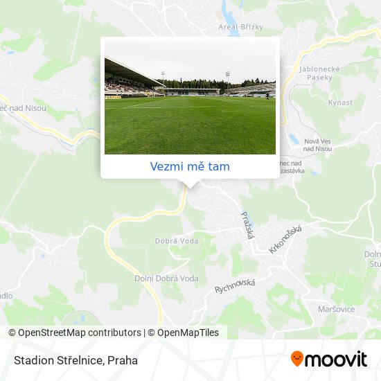 Stadion Střelnice mapa