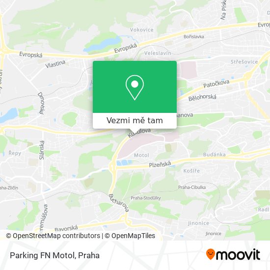 Parking FN Motol mapa
