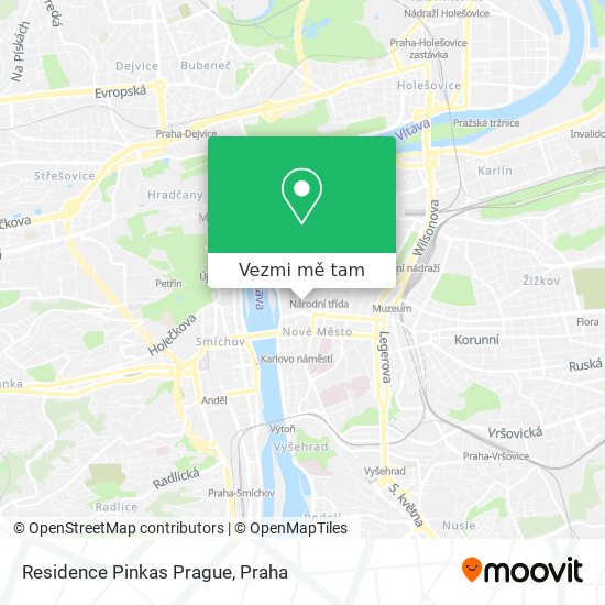 Residence Pinkas Prague mapa