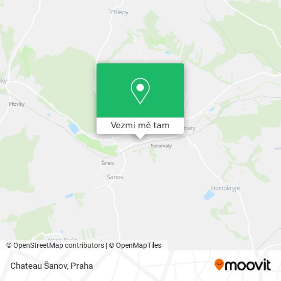 Chateau Šanov mapa