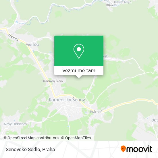 Šenovské Sedlo mapa