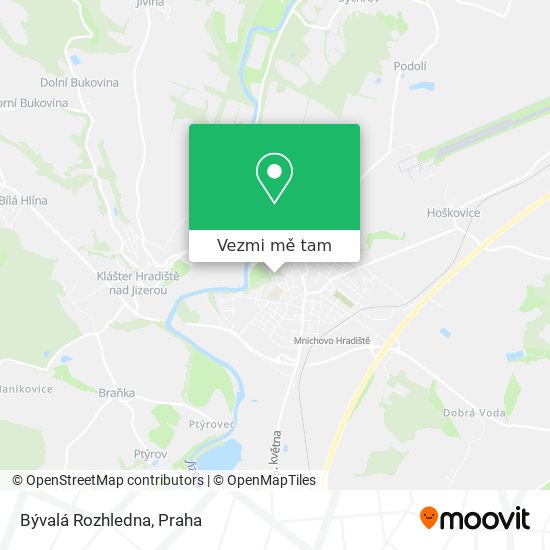 Bývalá Rozhledna mapa