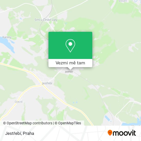 Jestřebí mapa