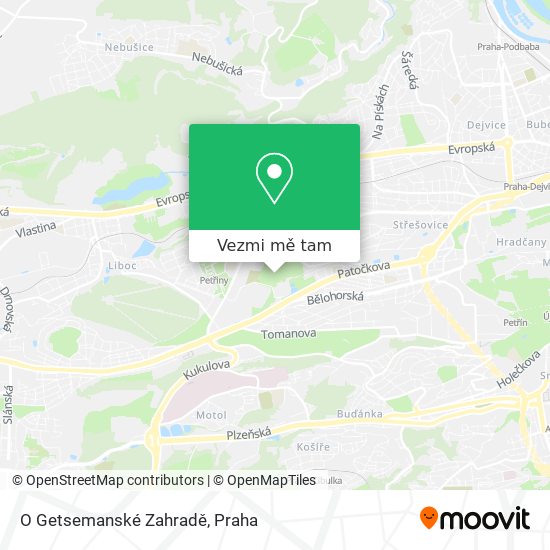 O Getsemanské Zahradě mapa