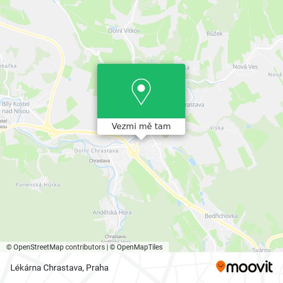 Lékárna Chrastava mapa