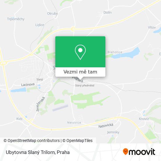 Ubytovna Slaný Trilorn mapa