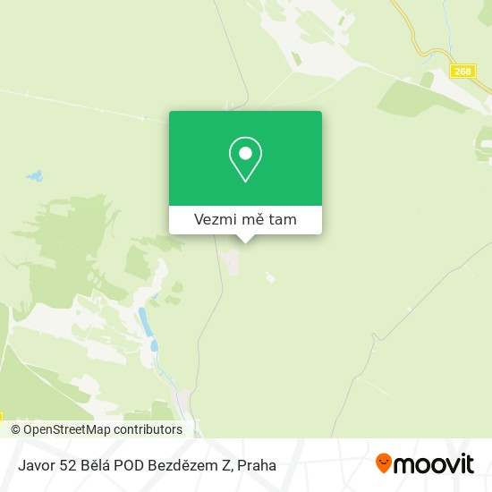 Javor 52 Bělá POD Bezdězem Z mapa