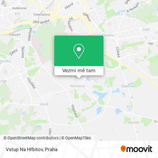 Vstup Na Hřbitov mapa