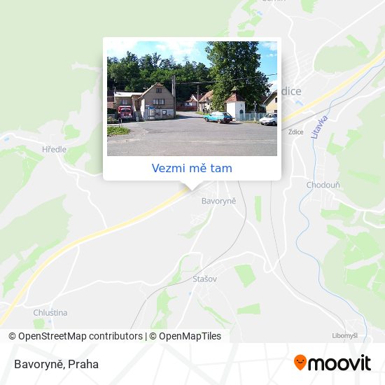 Bavoryně mapa