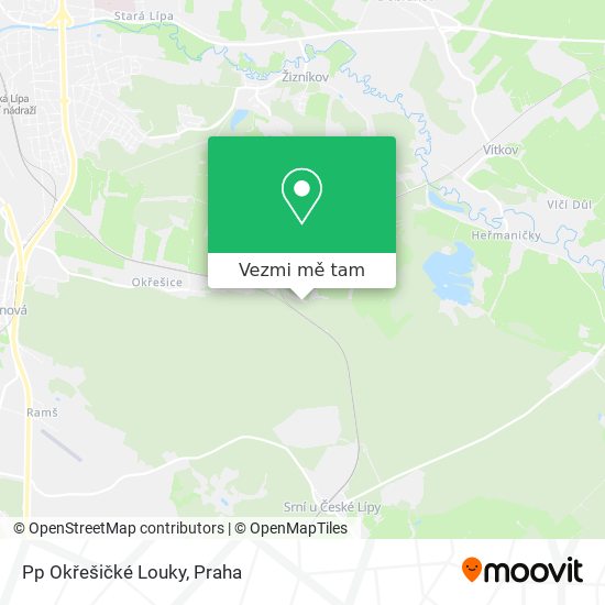 Pp Okřešičké Louky mapa
