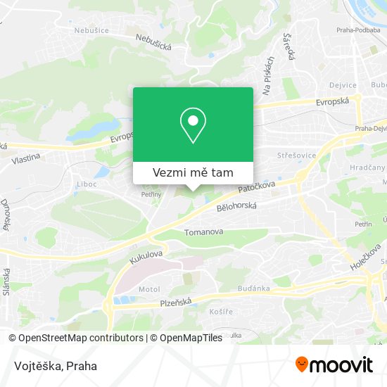 Vojtěška mapa