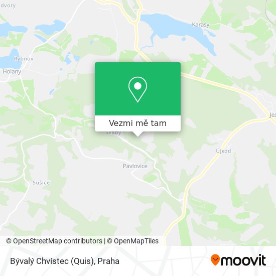 Bývalý Chvístec (Quis) mapa