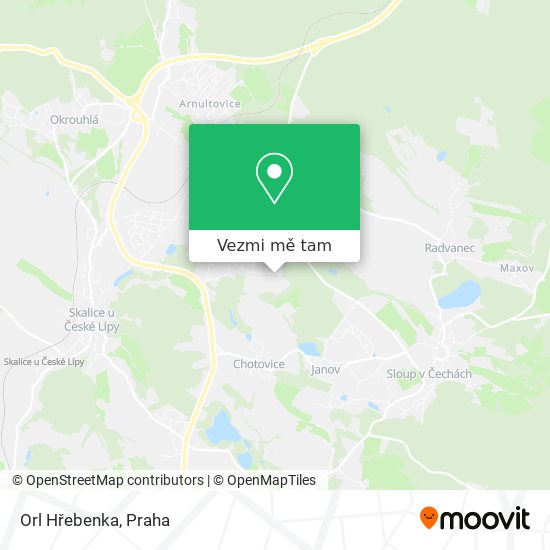 Orl Hřebenka mapa