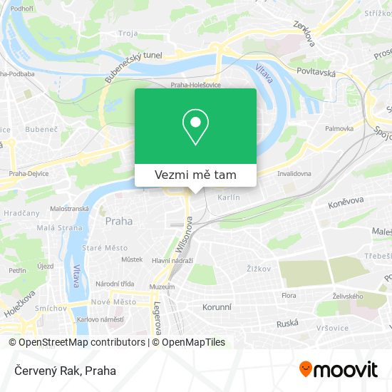 Červený Rak mapa