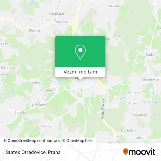 Statek Otradovice mapa