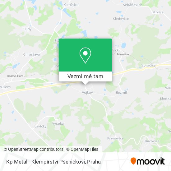 Kp Metal - Klempířství Pšeničkovi mapa