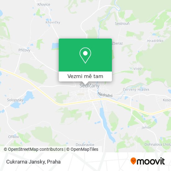 Cukrarna Jansky mapa