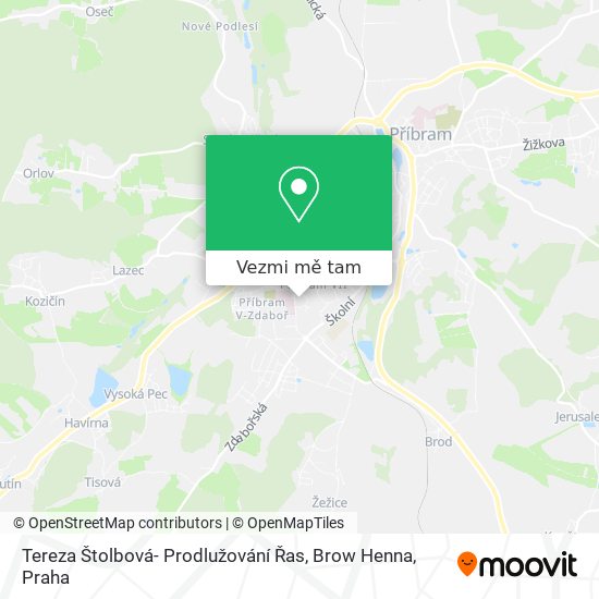 Tereza Štolbová- Prodlužování Řas, Brow Henna mapa