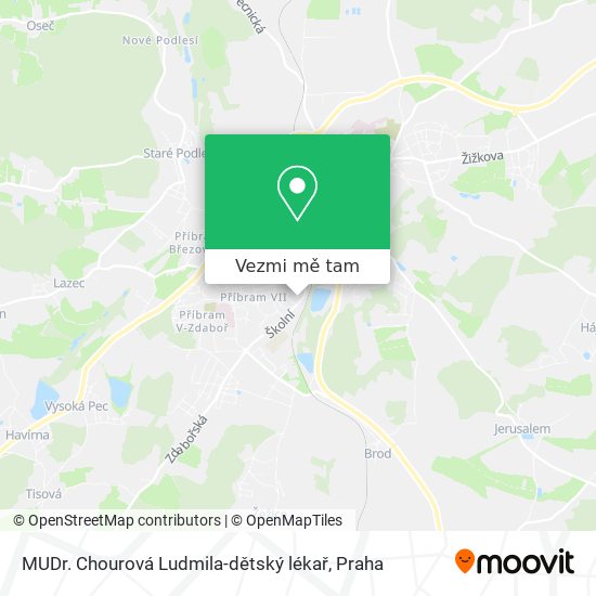 MUDr. Chourová Ludmila-dětský lékař mapa