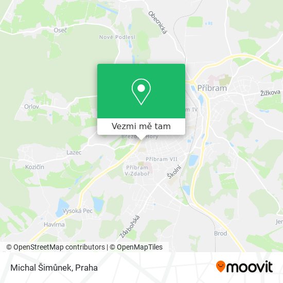 Michal Šimůnek mapa