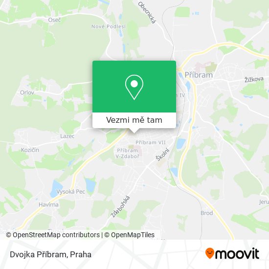 Dvojka Příbram mapa
