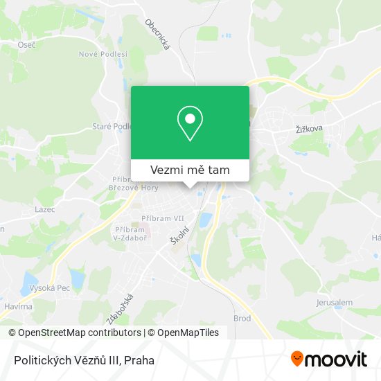 Politických Vězňů III mapa