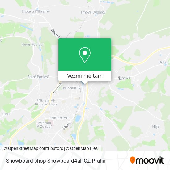 Snowboard shop Snowboard4all.Cz mapa