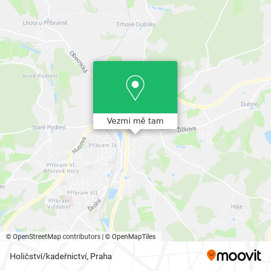 Holičství/kadeřnictví mapa