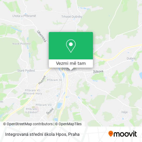 Integrovaná střední škola Hpos mapa