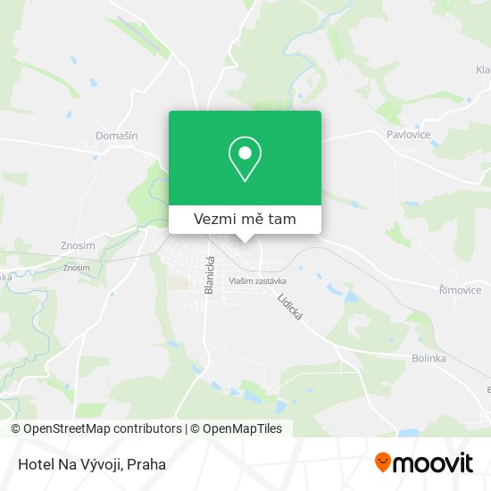 Hotel Na Vývoji mapa