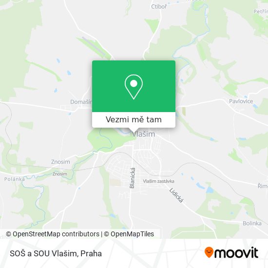 SOŠ a SOU Vlašim mapa