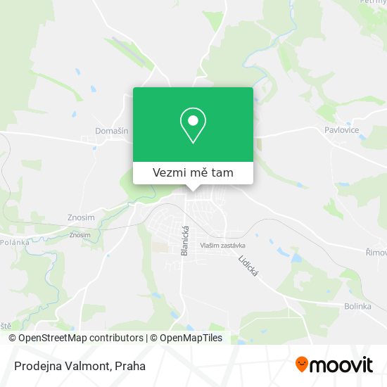 Prodejna Valmont mapa