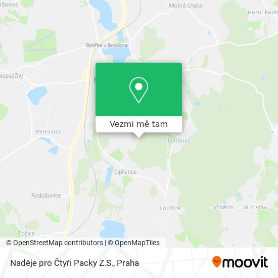 Naděje pro Čtyři Packy Z.S. mapa