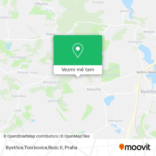Bystřice,Tvoršovice,Rozc.II mapa