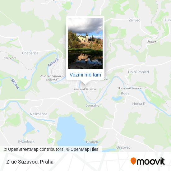 Zruč Sázavou mapa