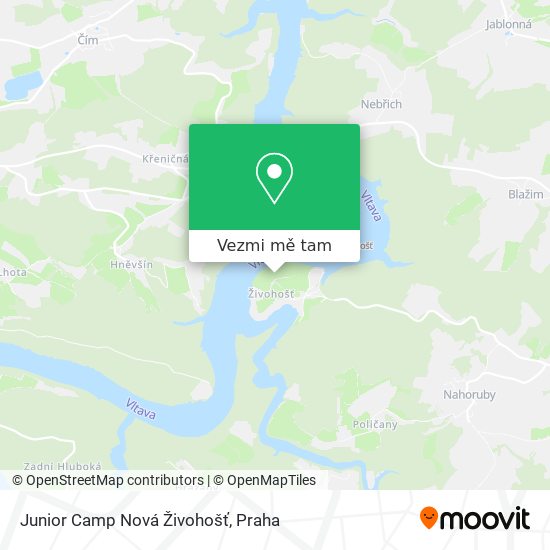 Junior Camp Nová Živohošť mapa