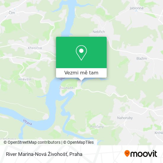 River Marina-Nová Živohošť mapa