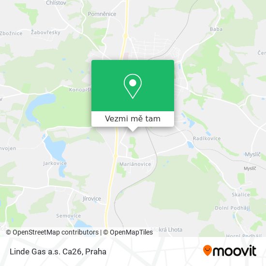 Linde Gas a.s. Ca26 mapa
