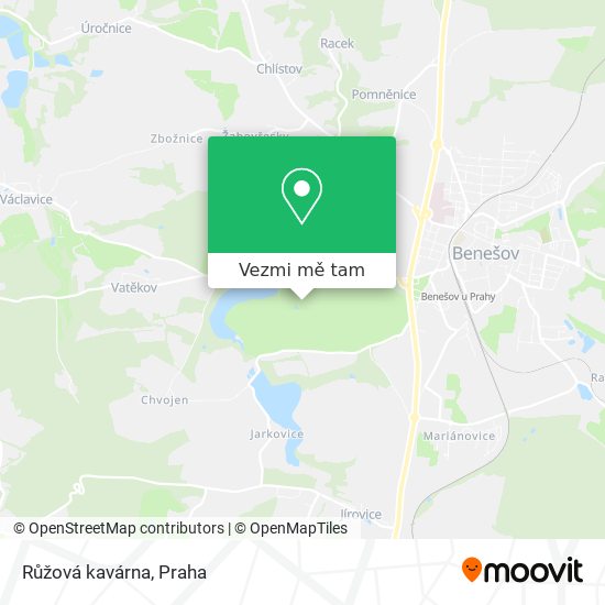 Růžová kavárna mapa