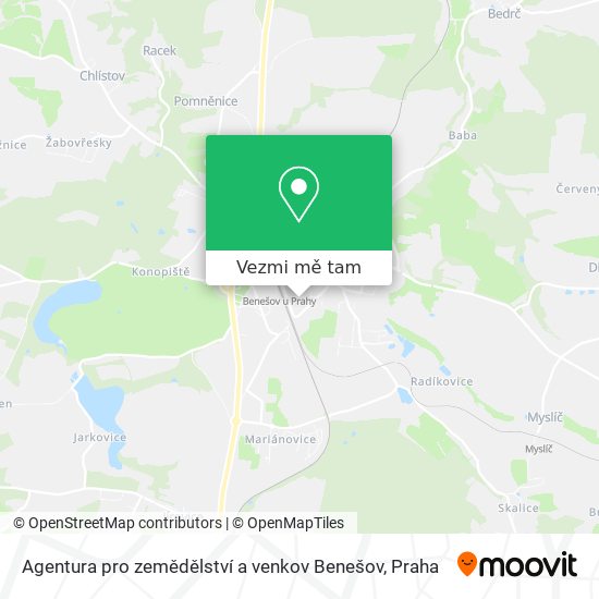 Agentura pro zemědělství a venkov Benešov mapa