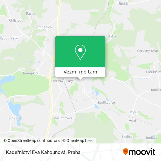 Kadeřnictví Eva Kahounová mapa