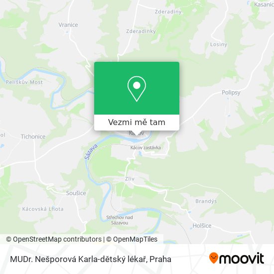 MUDr. Nešporová Karla-dětský lékař mapa