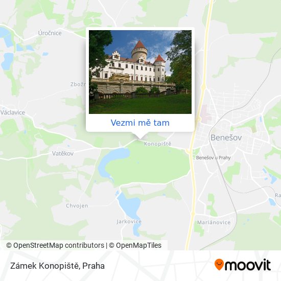 Zámek Konopiště mapa