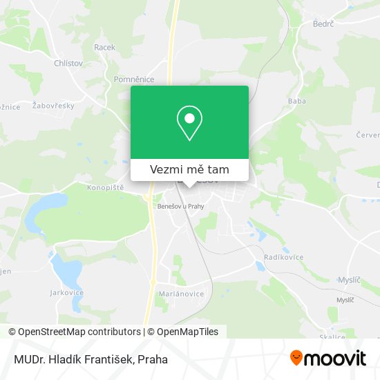 MUDr. Hladík František mapa