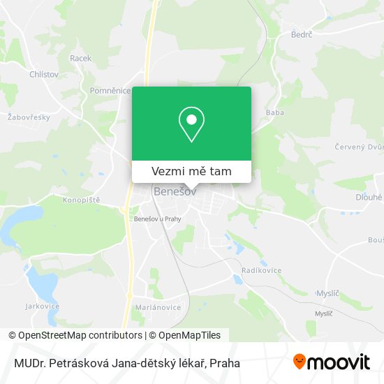MUDr. Petrásková Jana-dětský lékař mapa