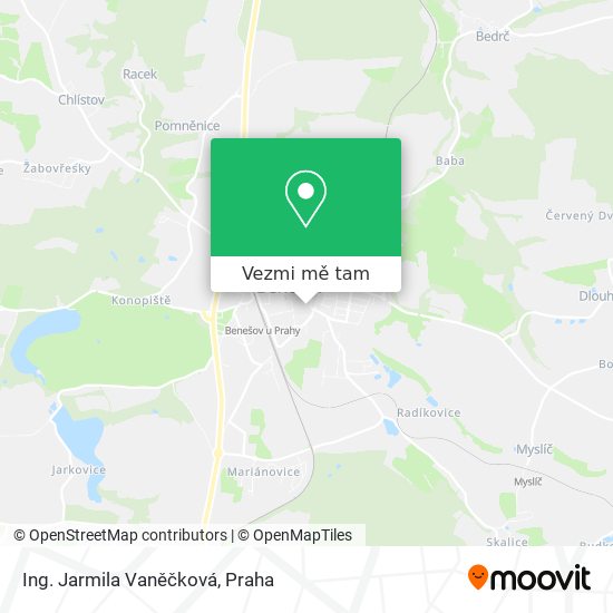 Ing. Jarmila Vaněčková mapa