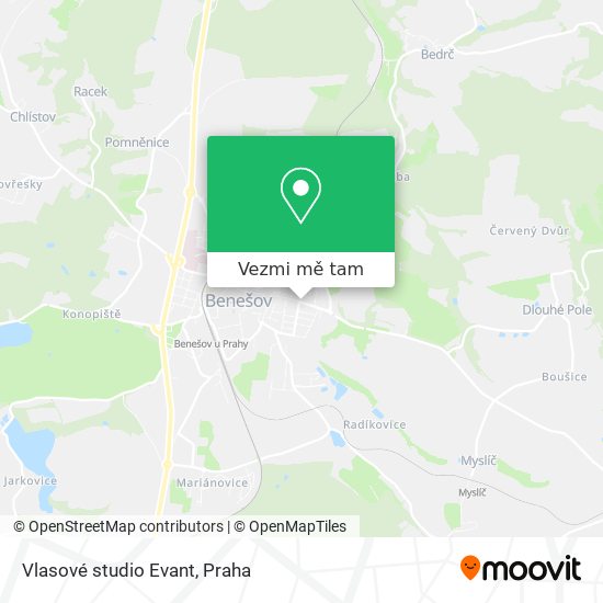 Vlasové studio Evant mapa