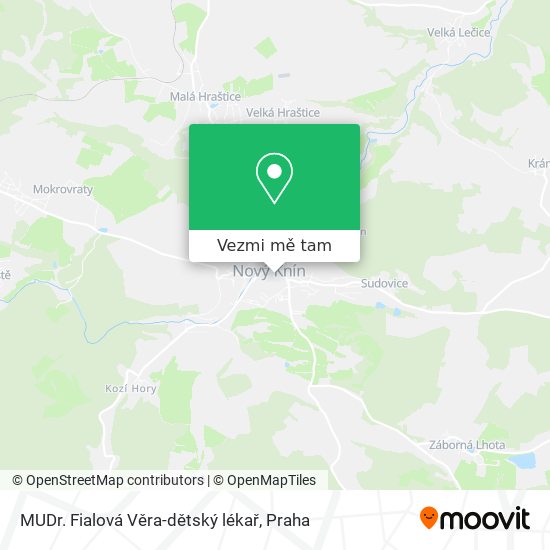 MUDr. Fialová Věra-dětský lékař mapa