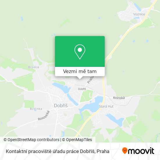 Kontaktní pracoviště úřadu práce Dobříš mapa