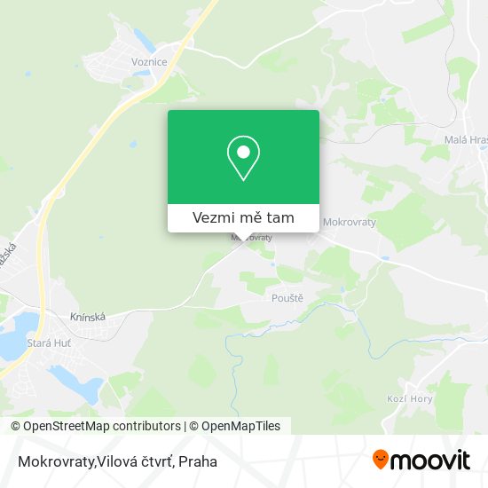 Mokrovraty,Vilová čtvrť mapa